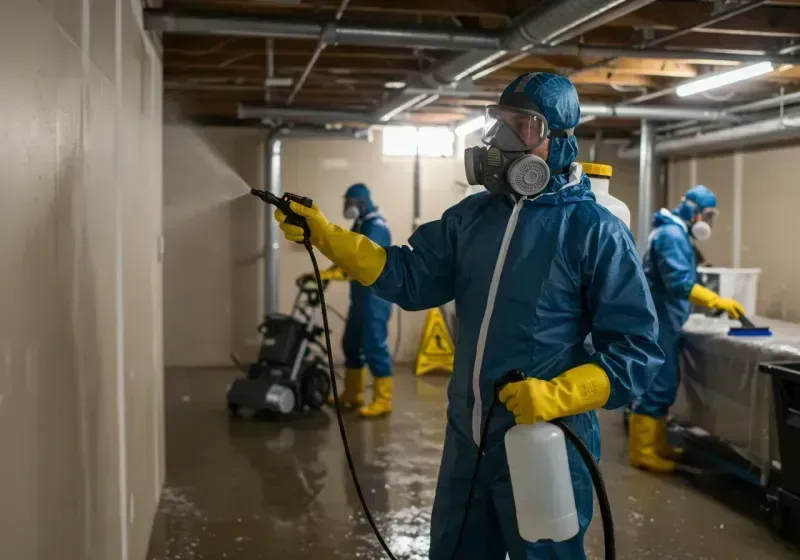 Basement Sanitization and Antimicrobial Treatment process in Shaw, MS